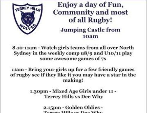 Back to Terrey Hills Day – come and enjoy the Rugby….