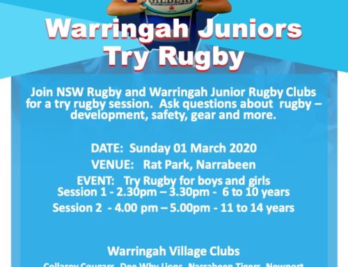 Winter sport is just around the corner.  This Sunday Warringah Rugby are holding…