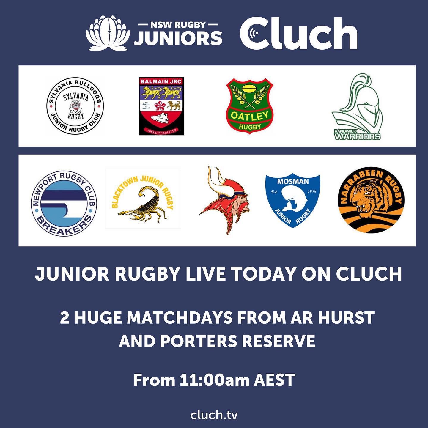 Final round of @sydjuniorrugby action LIVE today on @cluch.tv. 2 huge match days...